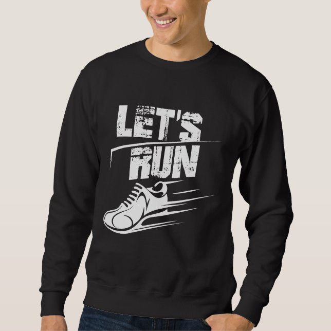 Runner Running Team Free Love Running Workout Sweatshirt (Front)