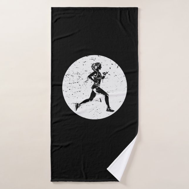 Runner trained for the next long distance bath towel (Bath Towel)