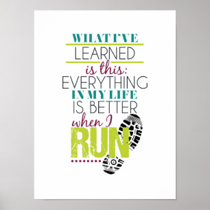 Runner Typographic Quote Poster