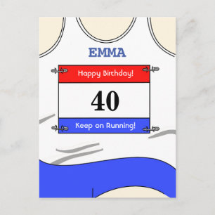 Runner White Top Postcard