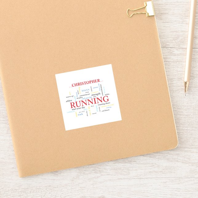 Runner with Words Personalised (Notebook)