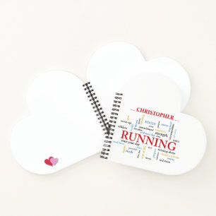 Runner with Words Personalised Notebook