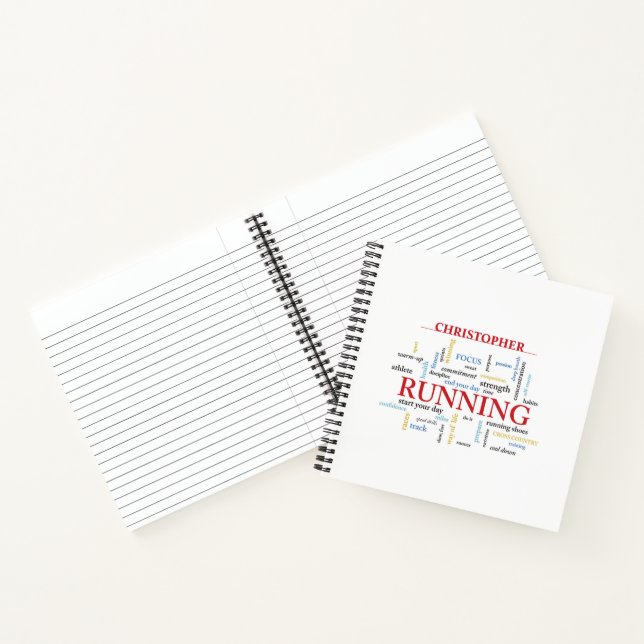 Runner with Words Personalised Notebook (Inside)