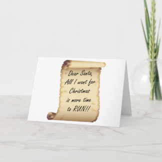 RunnerChick Dear Santa Holiday Card