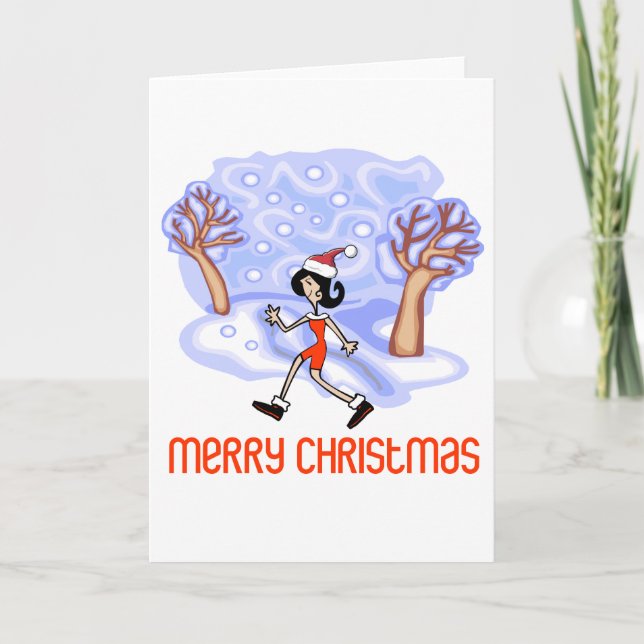 RunnerChick Merry Christmas Holiday Card (Front)
