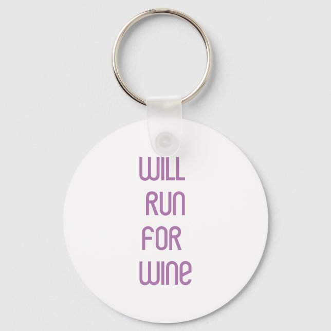 RunnerChick Wine Key Ring (Front)