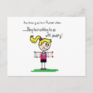 Runner's Bling Postcard