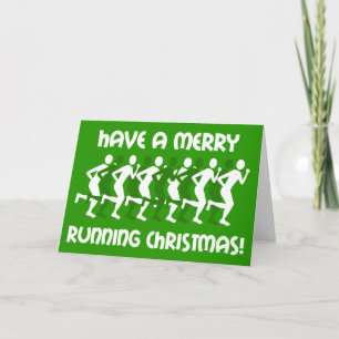 runners Christmas Holiday Card