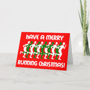 runners Christmas Holiday Card