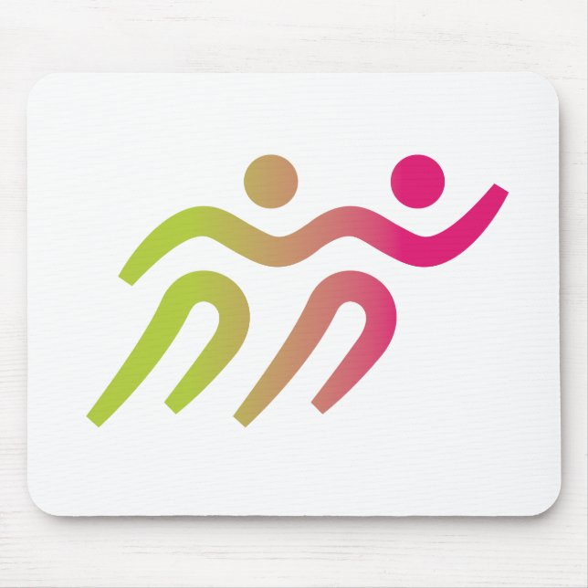 Runners cool illustration mouse pad (Front)