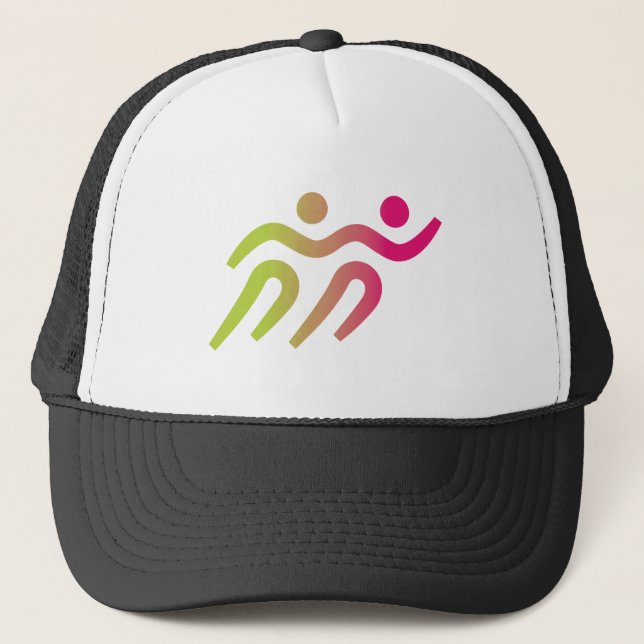 Runners cool illustration trucker hat (Front)