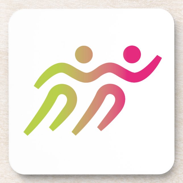 runners group illustration coaster (Front)