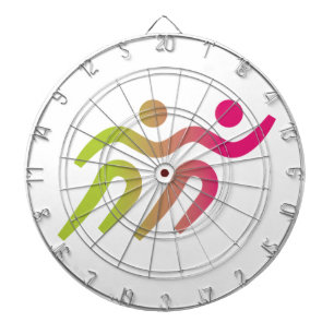 runners group illustration dartboard