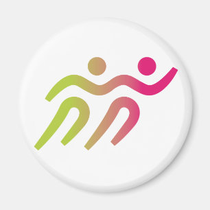runners group illustration magnet