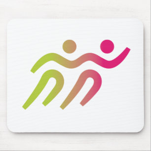 runners group illustration mouse pad