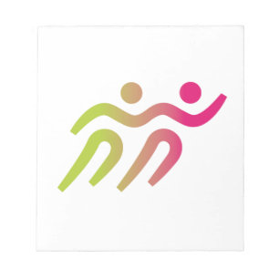 runners group illustration notepad