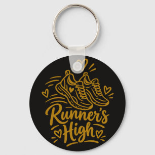 Runner's High Cute Running Lover Gift Key Ring