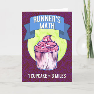 Runner's Math Cupcake Card