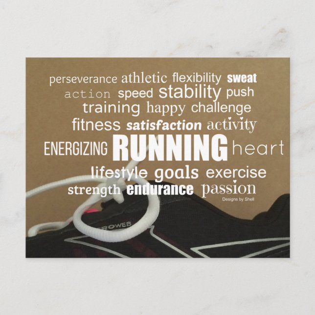 Runners Motivational Collage Postcard (Front)