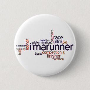 Runner's Words 6 Cm Round Badge