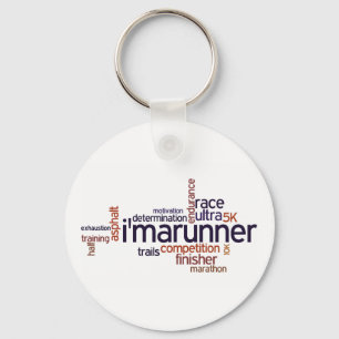 Runner's Words Key Ring