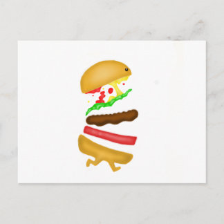 Runnin burger postcard
