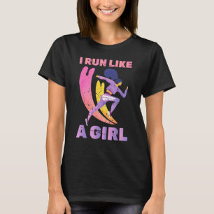 Running - A Girl Likes To Run - Marathon - Jogger  T-Shirt