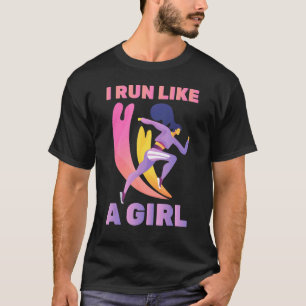 Running - A Girl Likes To Run - Marathon - Jogger  T-Shirt