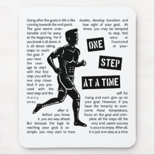 Running After Goals Motivational Inspirational Mouse Pad