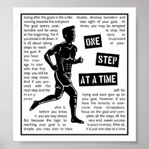 Running After Goals Motivational Wall Decor
