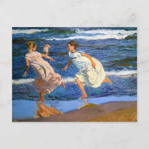 Running along the Beach by Joaquin Sorolla Postcard