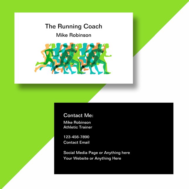 Running And Athletic Training Coach Business Card (Creator Uploaded)