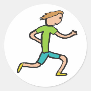Running and Jogging Classic Round Sticker