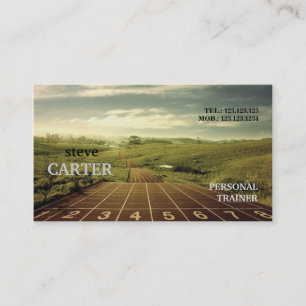 Running Athletics Fitness Marathon Trainer Card