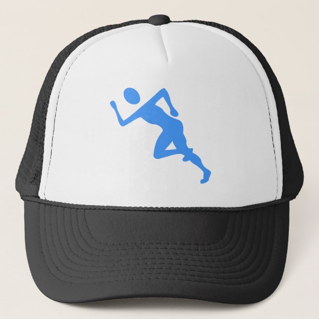 Running - Baby Blue Trucker Hat (Front)