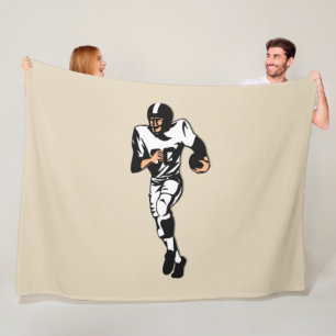 Running Back Football Player Fleece Blanket