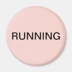 Running blush pink dishwasher magnet
