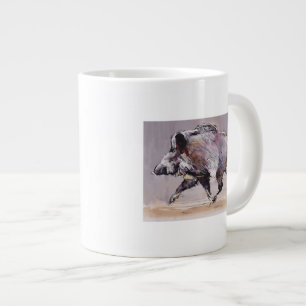 Running boar 1999 large coffee mug