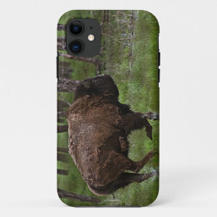 Running Buffalo & Forest, Bison-lover's Design iPhone 11 Case