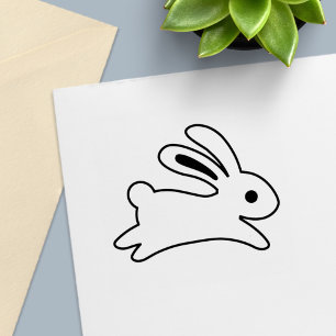 Running Bunny Rabbit Colour Me Self-inking Stamp