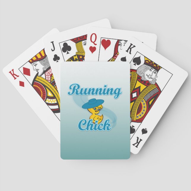 Running Chick #3 Playing Cards (Back)