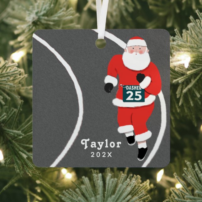 Running Christmas Collectable Metal Tree Decoration (Insitu)