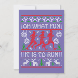 Running Christmas Gift Idea What Fun It Is To Run Invitation