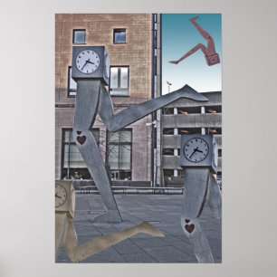 Running Clocks Poster Print