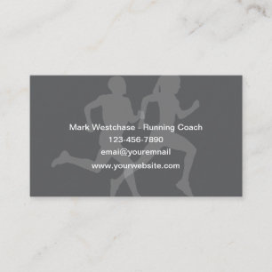 Running Coach Glossy Paper Stock Business Cards