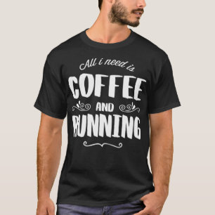 Running & Coffee catlove cat  T-Shirt