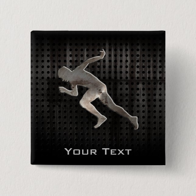 Running; Cool 15 Cm Square Badge (Front)