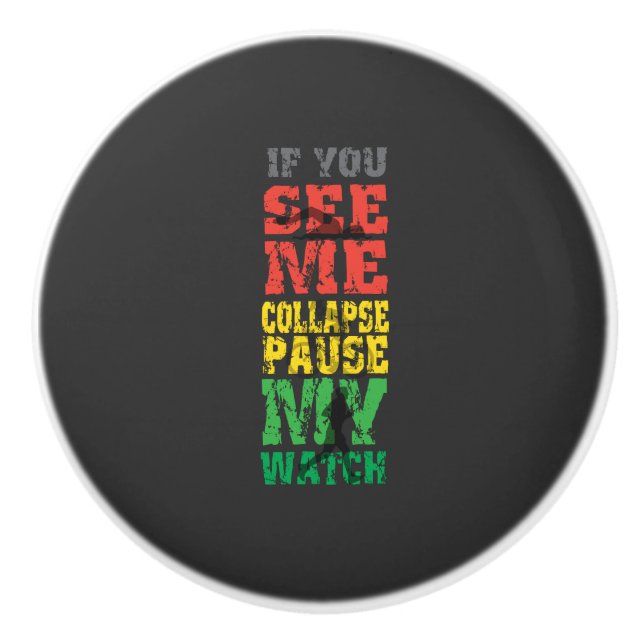 Running Cycling Gift Ceramic Knob (Front)