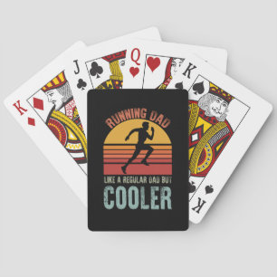Running Dad Fathers Day Gift Marathon Runner Dad Playing Cards
