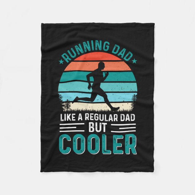 Running Dad Fleece Blanket (Front)